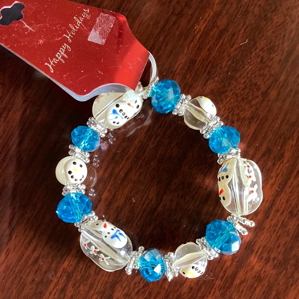 Sears Snowman Stretchy Bracelet
